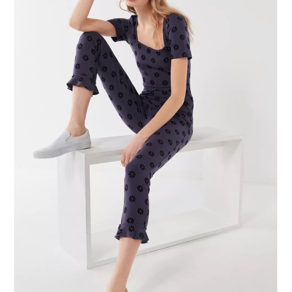 Urban Outfitters Reno Floral Ponte jumpsuit . Worn twice
